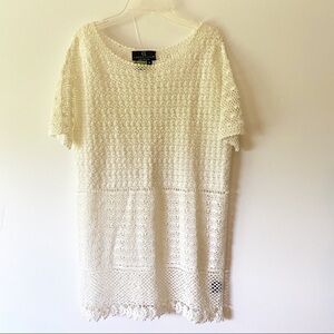 CAROLE Little Knitwear Tunic Beige Shirt Medium